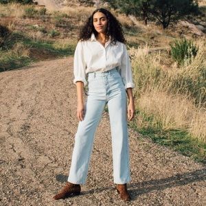 Jesse Kamm 225 Pants in Pale Blue Denim (Sample sale)